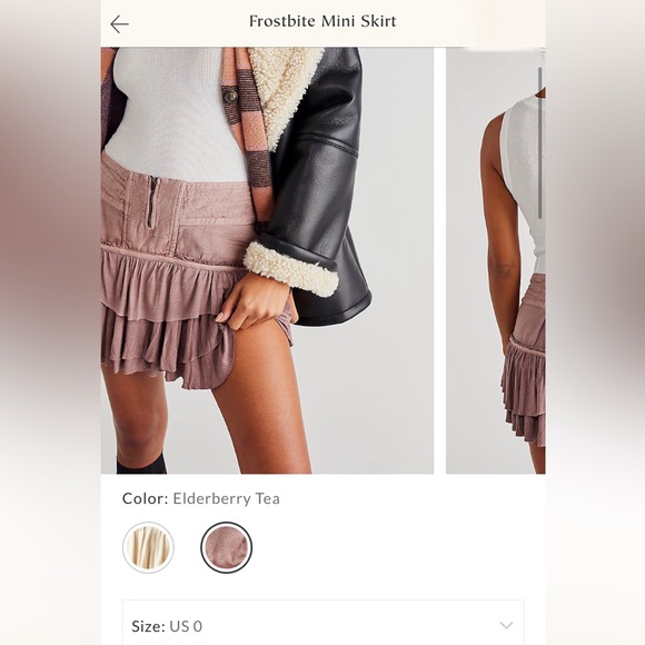 I’m LOOKING FOR free people FROSTBITE MINI SKIRT - Picture 3 of 4